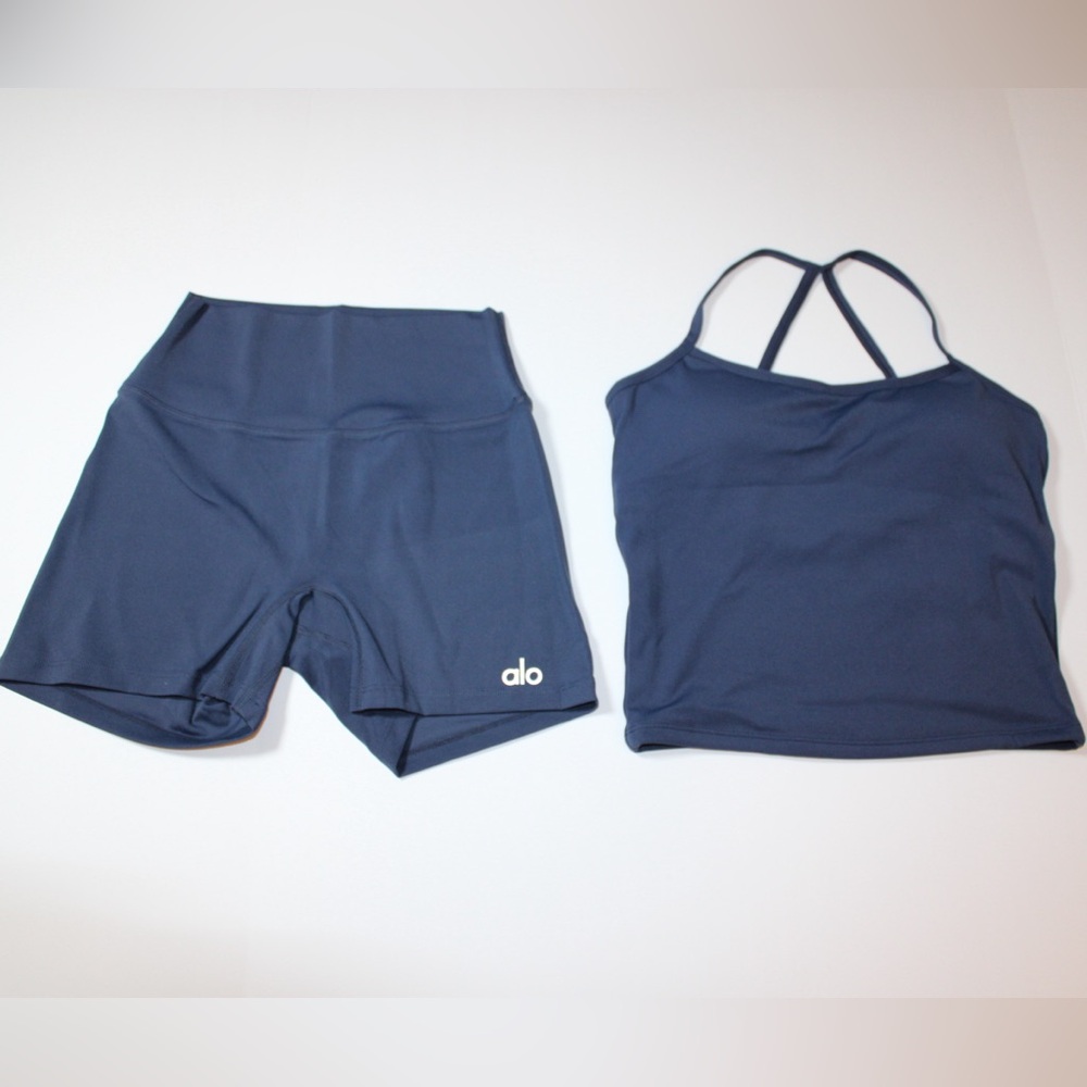 Alo Yoga Navy Blue Activewear Set